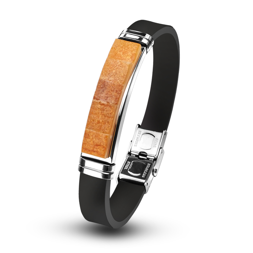 Браслет Каучук дичка  Янтарь